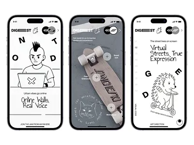 Finished app screens on phones